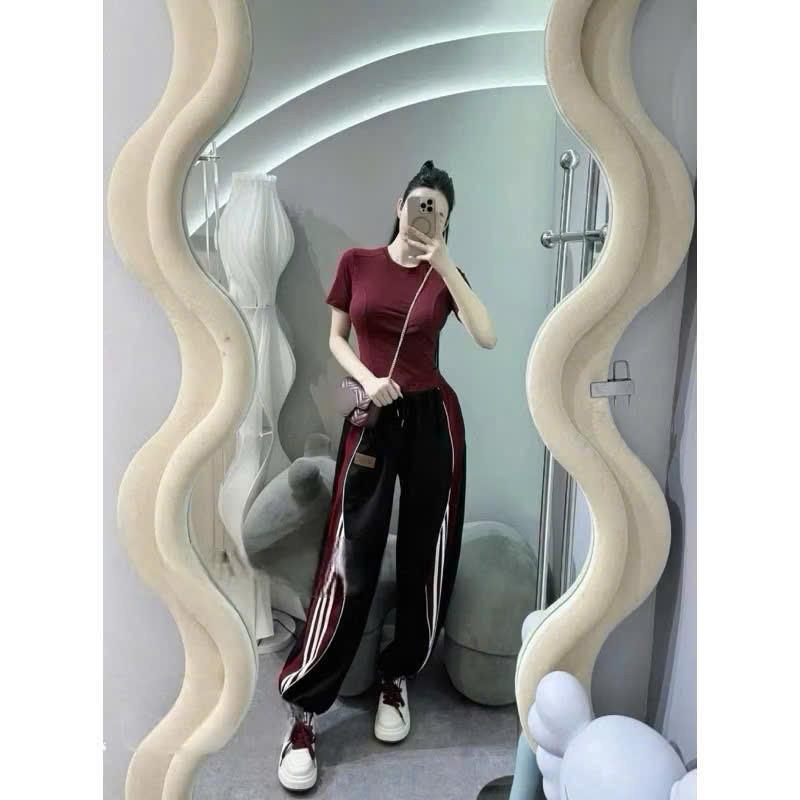 SET263-Set bộ body phối áo cotton mix quần chất umi mì dày dặn 2