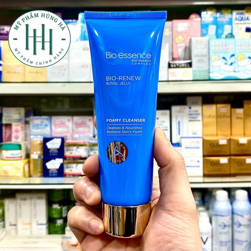 Sữa rửa mặt Bio Essence Renew, ngừa lão hóa, dành cho da dầu, da mụn, da hỗn hợp chiết xuất sữa ong chúa 100g