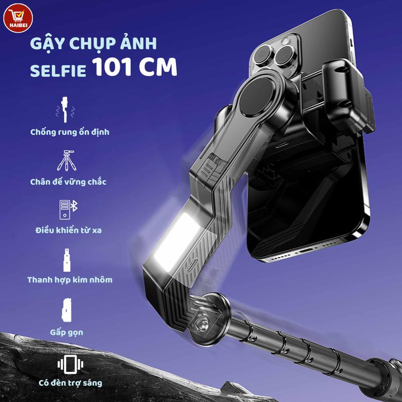  Gậy tự sướng cho điện thoại di động model Q31 mới gimbal tự cân bằng 3 chế độ ánh sáng có thể điều chỉnh 