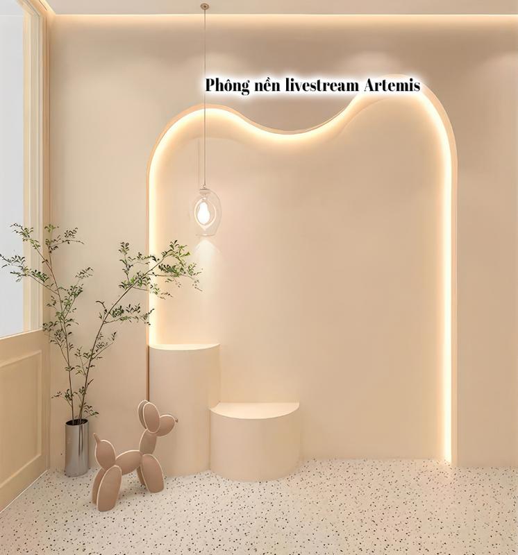 Phông nền livestream - Chụp ảnh hottrend sang trọng in 5D cao cấp có in theo kích thước yêu cầu