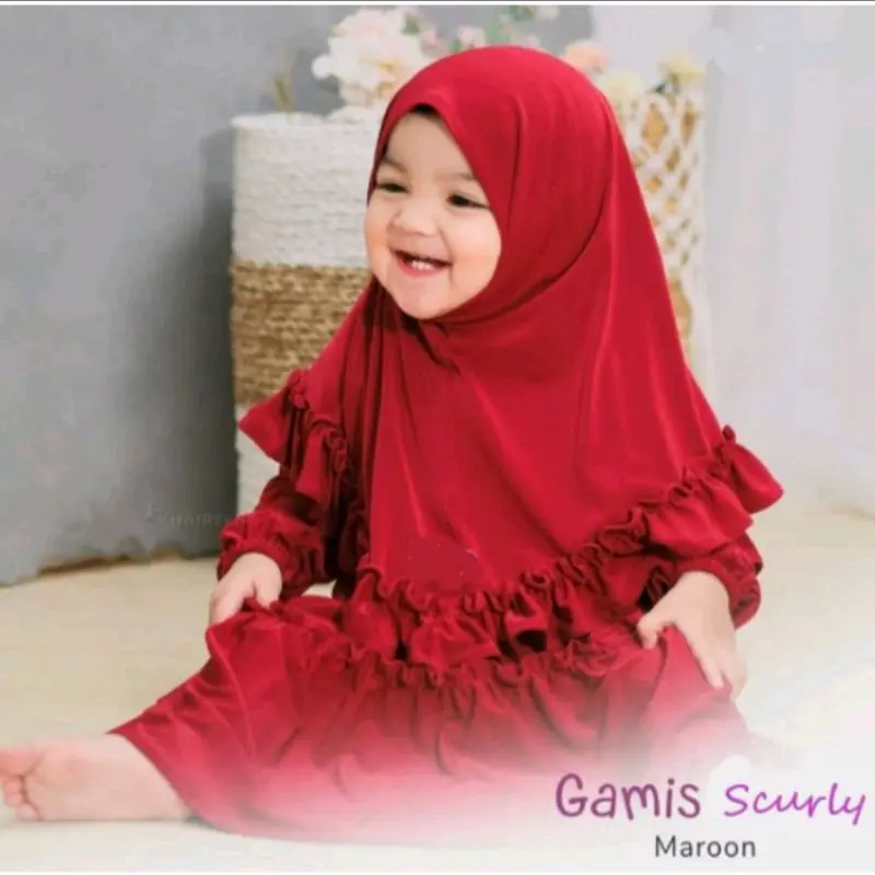 [BEST SELLER & TERMURAH] gamis anak bayi balita usia 0-12Bulan || BONUS SET HIJAB 2