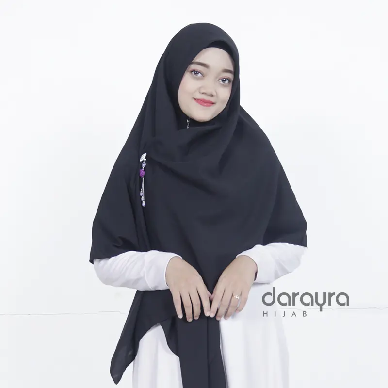 Jilbab Jumbo Segi Empat Wolfis 150 x150 CM Jahit Tepi 1