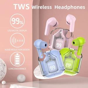 TWS T2 wireless Bluetooth Earphones 5.3 Headphones Sport Gaming Headsets Noise Reduction Earbuds Bass Touch Control for All Phone Audio Electronic