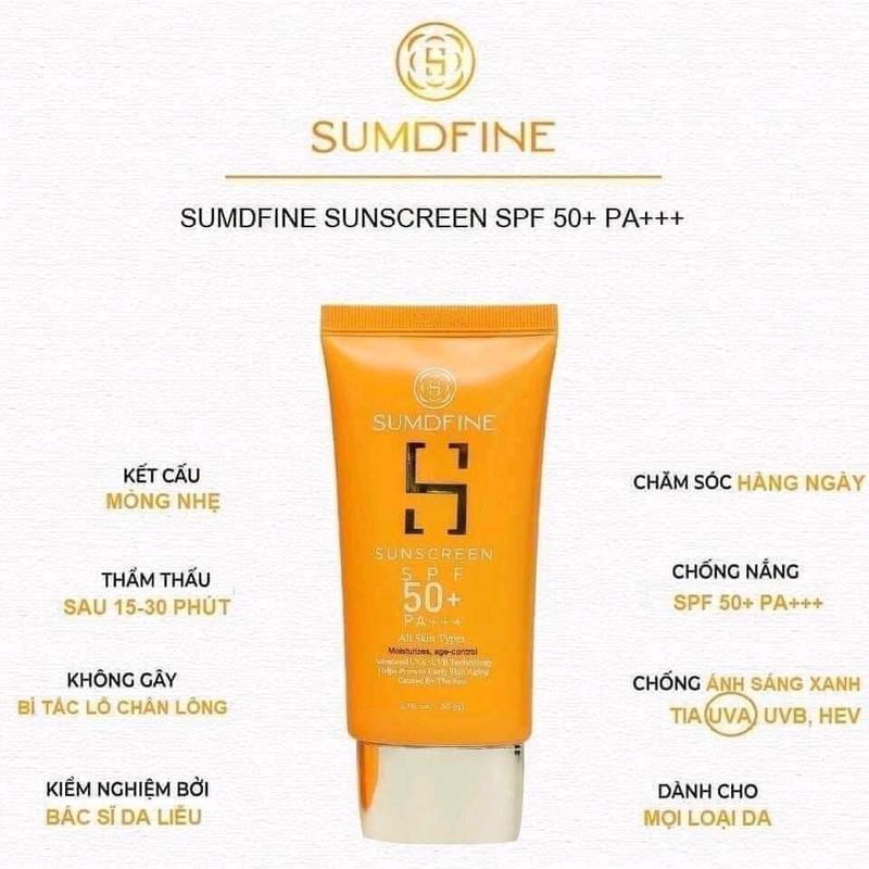 Kem chống nắng Sumdfine spf 50 PA +++