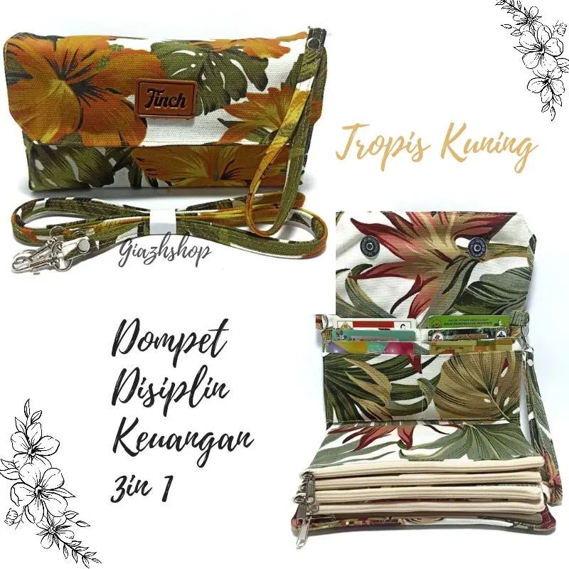 Dompet Disiplin Keuangan Plan Nabung 3in1 Panjang Tali Bisa Panjang Dan Pendek 12 Slot Kartu 6 Kantong Uang Dompet Menghemat