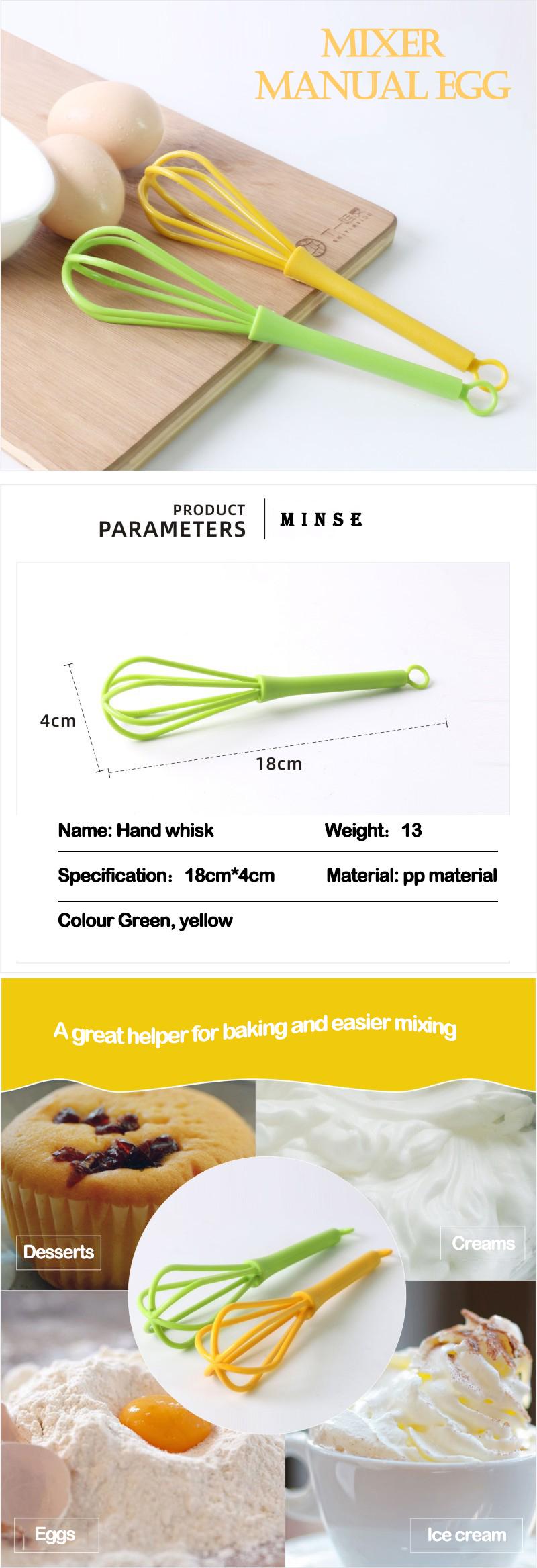 Product Introduction of Kitchen Silicone Whisk Non-Slip Egg Beater Milk Frother Kitchen Utensil Kitchen Silicone Egg Beater Tool Easy To Clean 5PCS Random Color 0