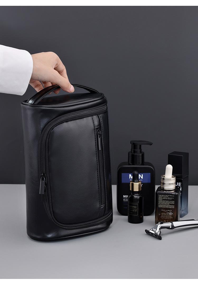 Product Introduction of Túi Trang Điểm Cầm Tay PU Nam, Thiết Kế Mới Amazon Xuyên Biên Giới, Cao Cấp, Dung Lượng Lớn, Không Thấm Nước, Túi Đựng Đồ Vệ Sinh Cá Nhân Du Lịch Cầm Tay, HK, Năm 2025 11