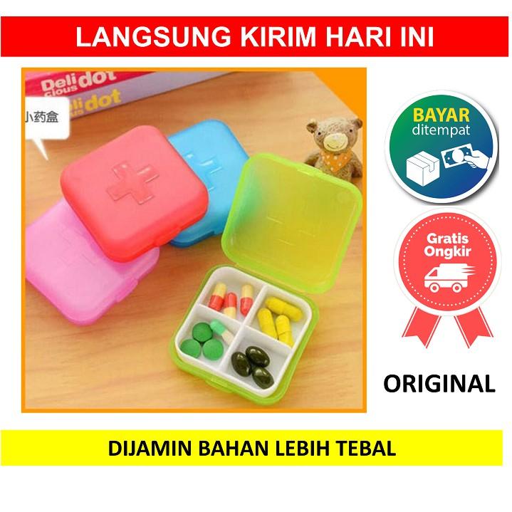 Kotak Tempat Obat Pil Kapsul Monte Kancing Manik Perhiasan Coin Model Kotak 0