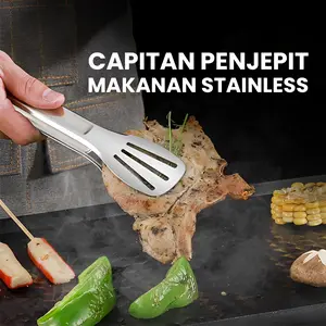 AZ Capitan Penjepit Makanan Kue Roti Stainless Serbaguna 7 inch