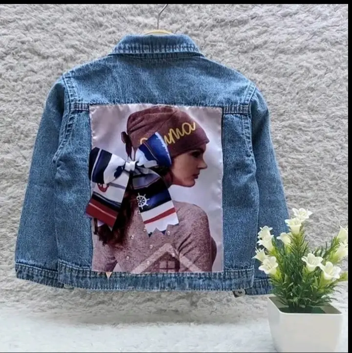 JAKET JEANS ANAK MOTIF 3D USIA 1-10 TAHUN Perempuan 2