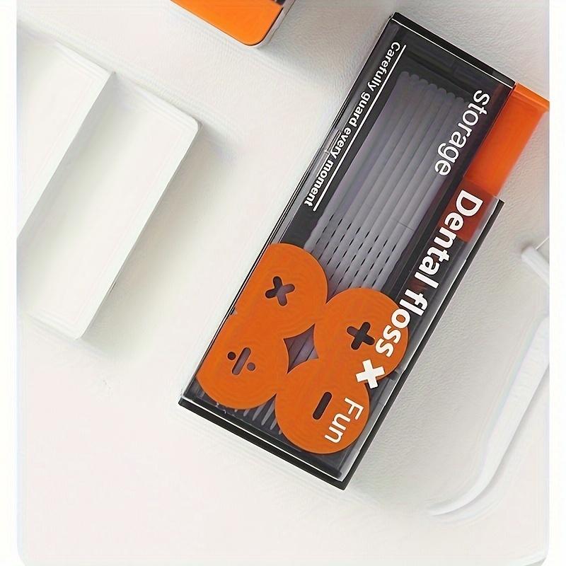 Product Introduction of Portable 10pcs Automatic Pop-Up Dental Floss Dispenser - Polypropylene (PP) Unscented Stick Form - Travel-Friendly Oral Care Toothpick Holder For On-the-Go Convenience 12