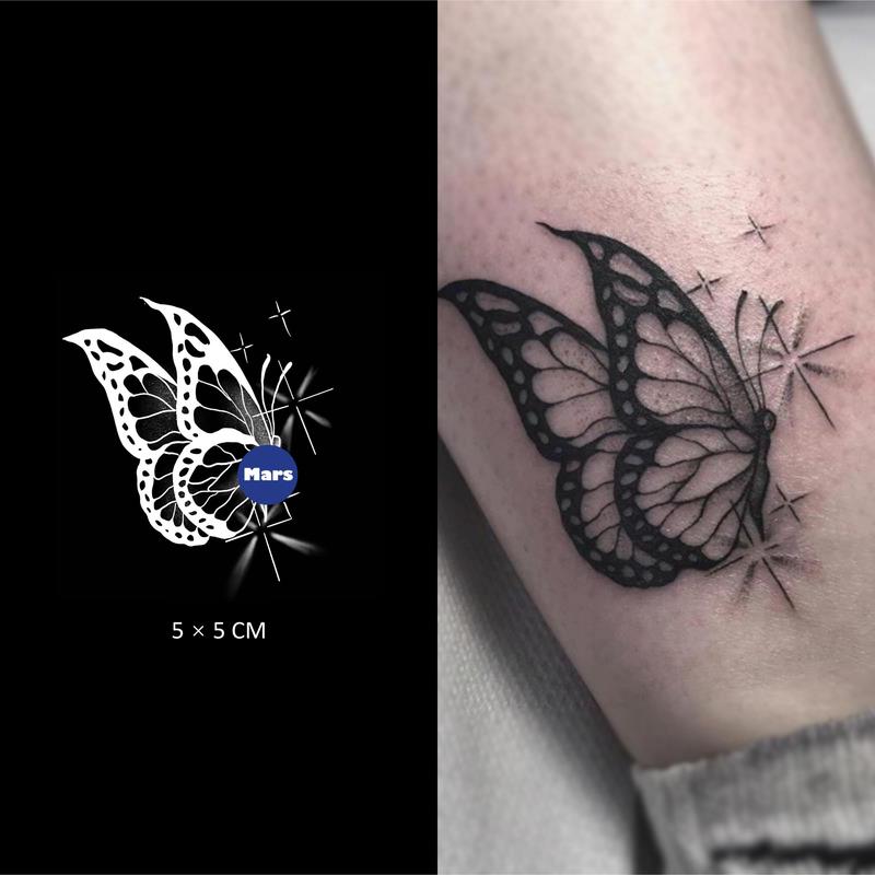  Hình xăm sao Hỏa ma thuật công nghệ mới kéo dài 2 tuần hình xăm bán vĩnh viễn nhãn dán hình xăm tạm thời hình xăm giả bướm bướm MNF052 