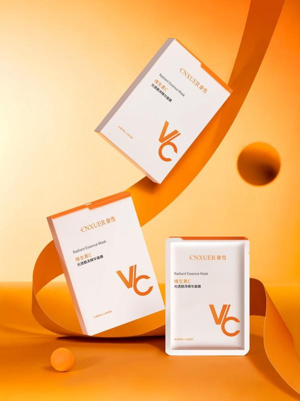 10 Miếng Mặt Nạ Giấy CNXUER Vitamin C Hỗ Trợ Sáng Da, Mờ Thâm 25ml Skincare Silicon Women Nữ Cosmetics Làm Đẹp Da Dưỡng Ẩm Da Mask Đắp Mặt Cho Mặt Dưỡng Da Mặt Kem Face 1