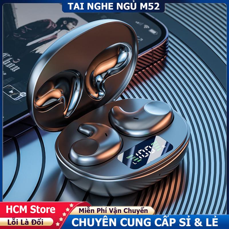 Tai Nghe Bluetooth 5.4 Cảm Ứng Chạm Nằm Ngủ Không Bị Cấn, Độ Trể Thấp, Âm Thanh HiFi Bass Căng, Có Micro Đàm Thoại. Chống Nước