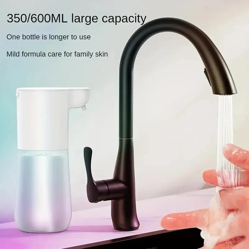 Product Introduction of 【SKIT SG】350ml/600ml Automatic Touchless Soap Dispenser w/ 2000mah Rechargeable Battery, Infrared Motion Sensor Hands Free Foam/Liquid Gel Soap/Sanitizer for Bathroom Kitchen, Handfree Auto Foaming IPX4 Waterproof Smart Dispenser Machine Via USB Charging 5