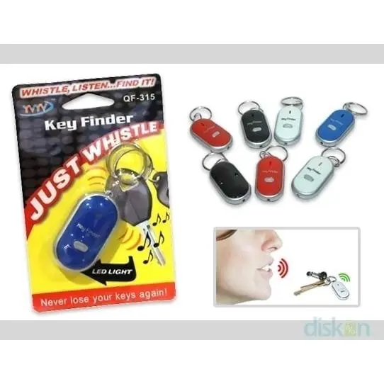 Gantungan Kunci Siul Anti Hilang Lupa Key Finder Keychain Senter LED 3