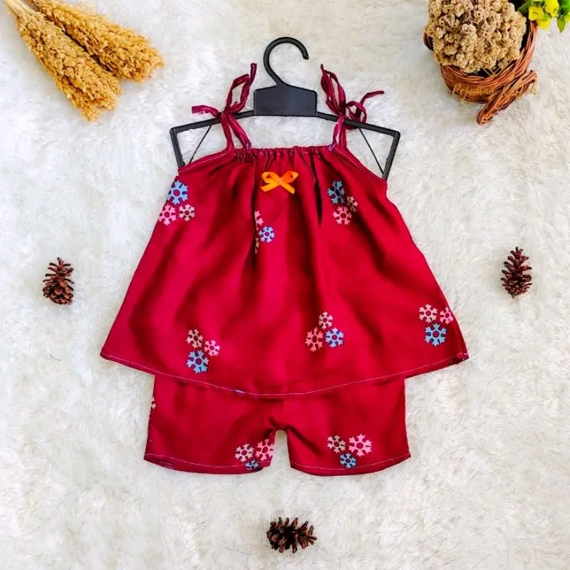 PROMO 3 PCS SETELAN CHERRYBELLE setelan bayi perempuan setelan tali bayi murah meriah grosir 0