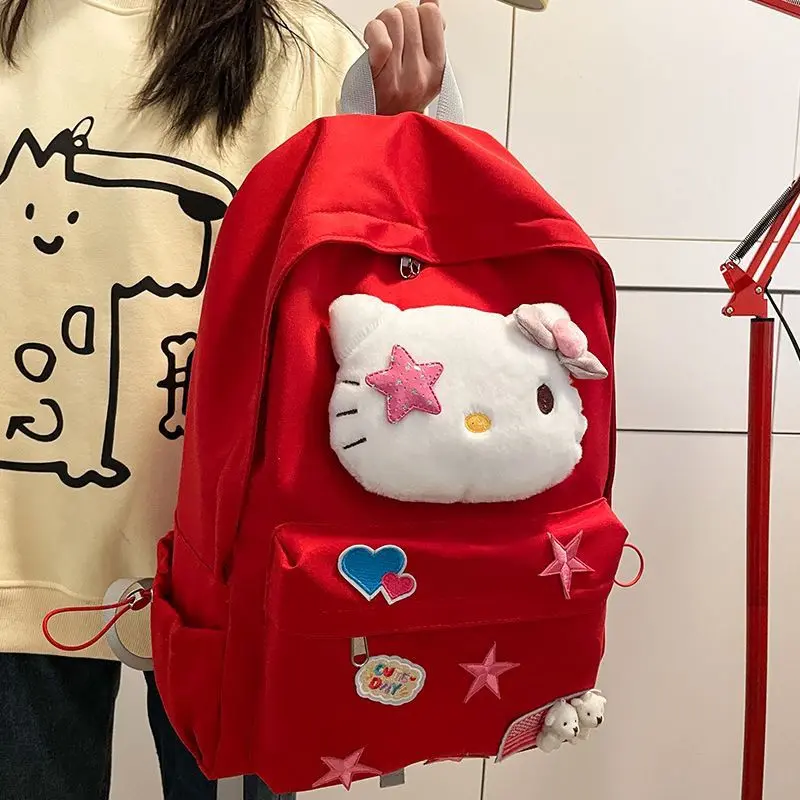 Ba Lô Kitty, Y2g Tự Làm, Dễ Thương Và Vui Nhộn, Phong Cách Cô Gái Mềm Mại, Thích Hợp Cho Học Sinh, Túi Đi Học, Cô Gái Nóng Bỏng XINGX, Chính Hãng 6