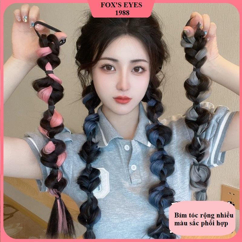 Tóc Giả Thắt Bím Dài Thời Trang Hàn Quốc Nhiều Màu Phù Hợp Nhiều Loại Tóc Phụ Kiện Tóc Nữ Và Bé Gái