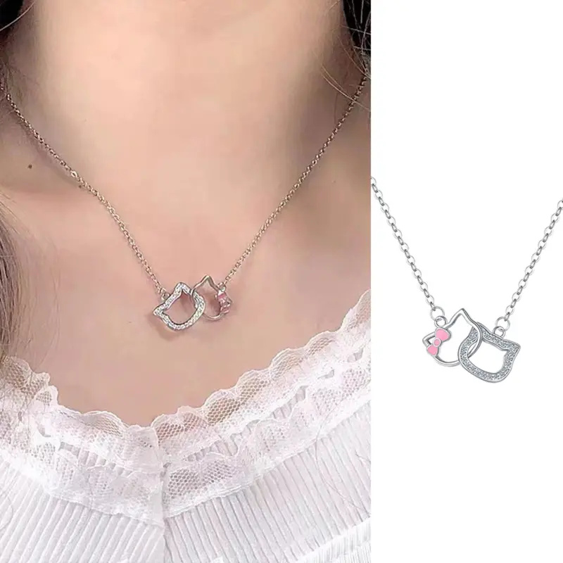 Vòng Cổ Hello Kitty, Sunborui, Mặt Dây Chuyền Dễ Thương Và Đáng Yêu, Dây Chuyền Thổi, Thích Hợp Làm Quà Sinh Nhật Cho Bạn Gái, Quà Tặng Đi Bộ Đường Dài, Bán Chạy Ở Việt Nam Trang Sức Chain 7