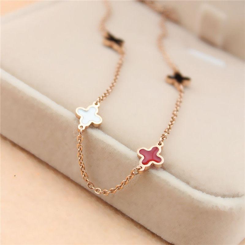 Lắc Chân Cỏ Ba Lá Mini, Chất Liệu Thép Titan Màu Vàng Hồng, Dành Cho Học Sinh Nữ, Phong Cách Hàn Quốc, Thiết Kế Đơn Giản Và Ins, Nhẫn Mắt Cá Chân, Trang Sức Người Có Ảnh Hưởng Trực Tuyến, Không Phai Màu Móc Khóa.vòng cổ nhắc nhở 44 2