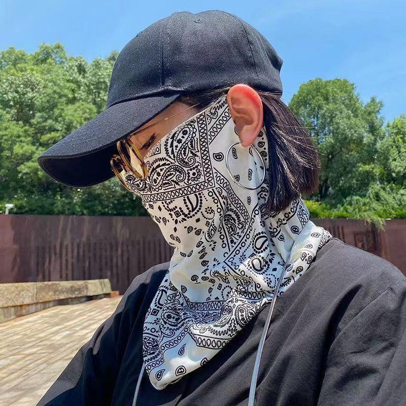 Product Introduction of Fashion Punk Sunscreen Mask For Men Women Summer Face Neck UV Protection Ear Scarf Hip Hop Outdoor Sports Cycling Bandana Scarfs 22