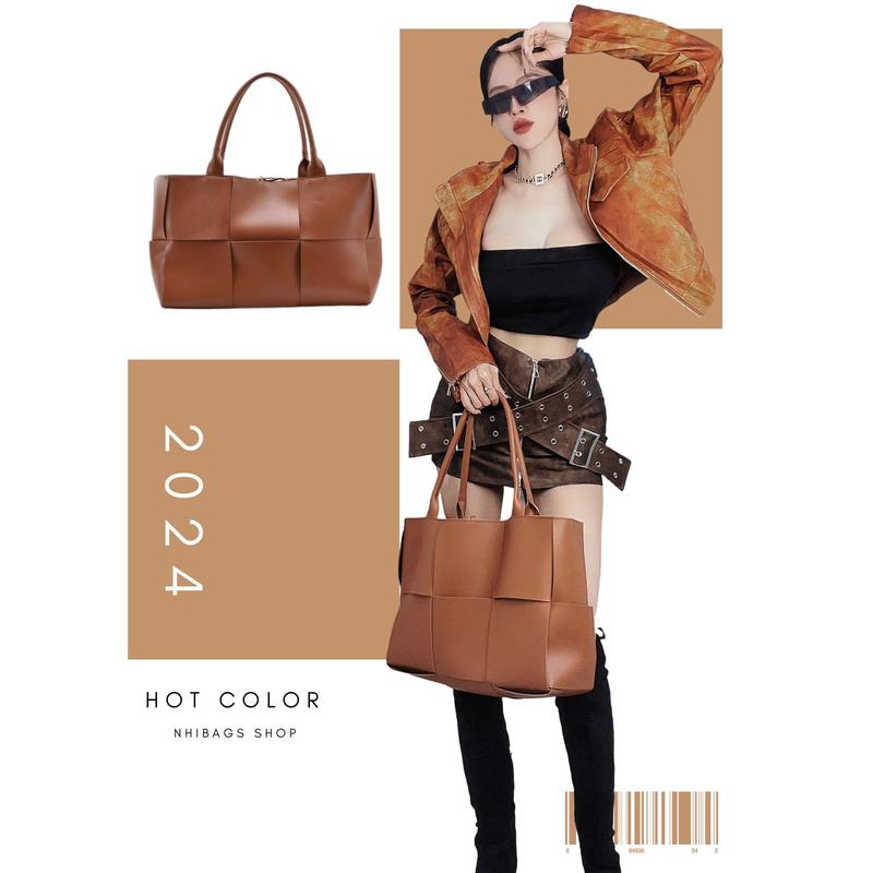 Túi xách nữ bản to Hàn Quốc có 2 túi trong và ngoài, chất da Pu size 42-49 Bag Tote Bag Tote Đeo Vai Chữ Nhật Hình Chữ Nhật - Nhibags Shop tui ban chay