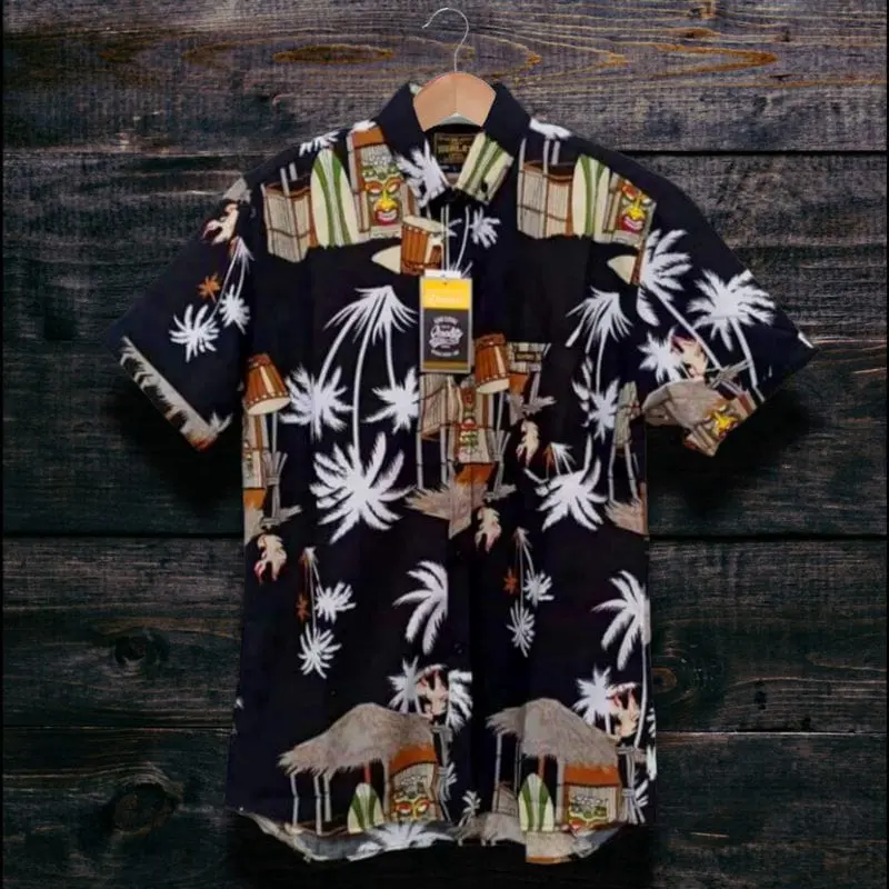 Againshop Kemeja Pria Lengan Pendek Hem Cowok Dewasa Banyak Motif Kembang Anak Kuliah Terbaru Distro Katun Baju