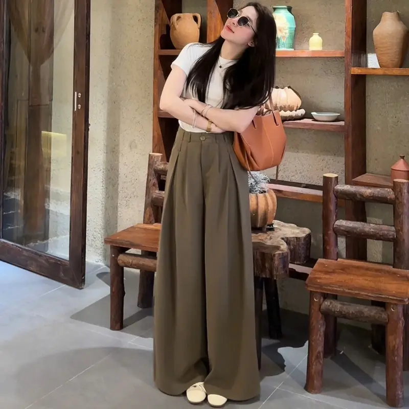(QUẦN ỐNG SIÊU RỘNG 38CM) Quần tây suông xếp ly ống rộng dài chùm phủ chân Q508 OLDSCHOOL 2