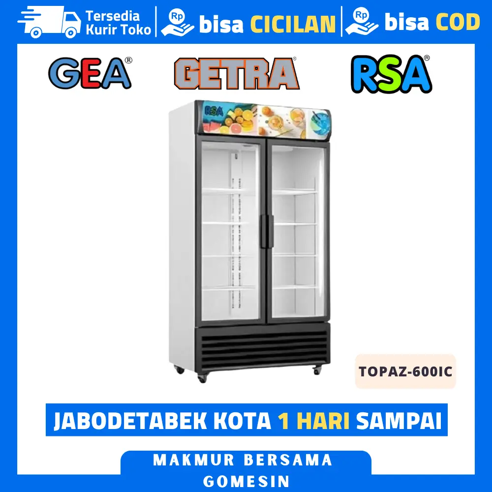 Showcase Rsa Topaz 600ic Topaz 600 ic Kulkas Display Pendingin Minuman ...