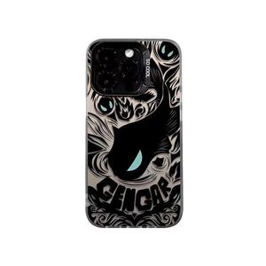 ปลามอนสเตอร์สีดำอินเทรนด์เหมาะสำหรับเคสโทรศัพท์มือถือ Apple 12promax iPhone15plus ป้องกันการล่มสลาย 14 สร้างสรรค์ 13 ฮาร