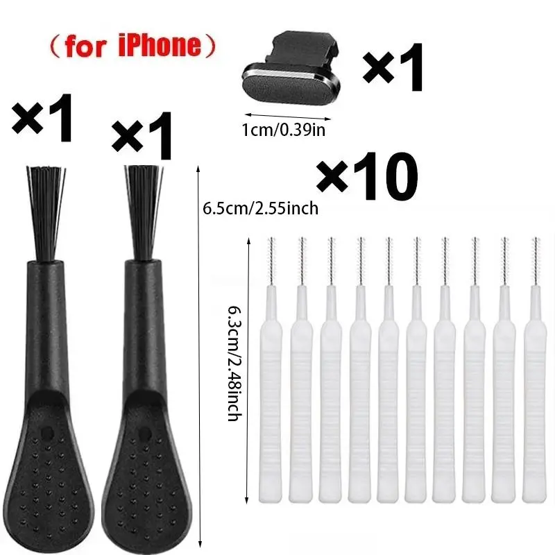 Phone Charging Port Dust Plug & Cleaning Tool, Phone Port Dust Plug & Cleaning Brush for iPhone 15 14 13 Pro Max, Cleaning Tool Pack for Phone Port & Earphone, Tools And Gadgets 1