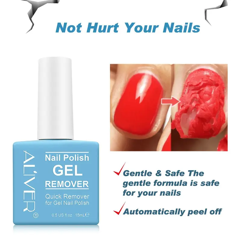 Nail Polish Remover, 3 Counts/set Nail Polish Remover Gel, Nail Care Product for UV Plastic Nails, Acrylic Nails, Natural Nails 6