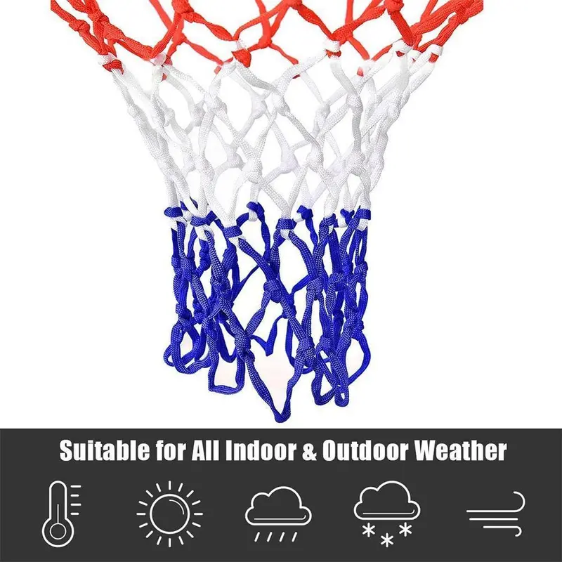Lưới Bóng Rổ, Thay Thế Đường Kính Ren, Chất Liệu Nylon, Thích Hợp Cho Tất Cả Các Vành Mục Tiêu, Vòng Thời Tiết, Kích Thước Tiêu Chuẩn, Sử Dụng Ngoài Trời, L8O0 4