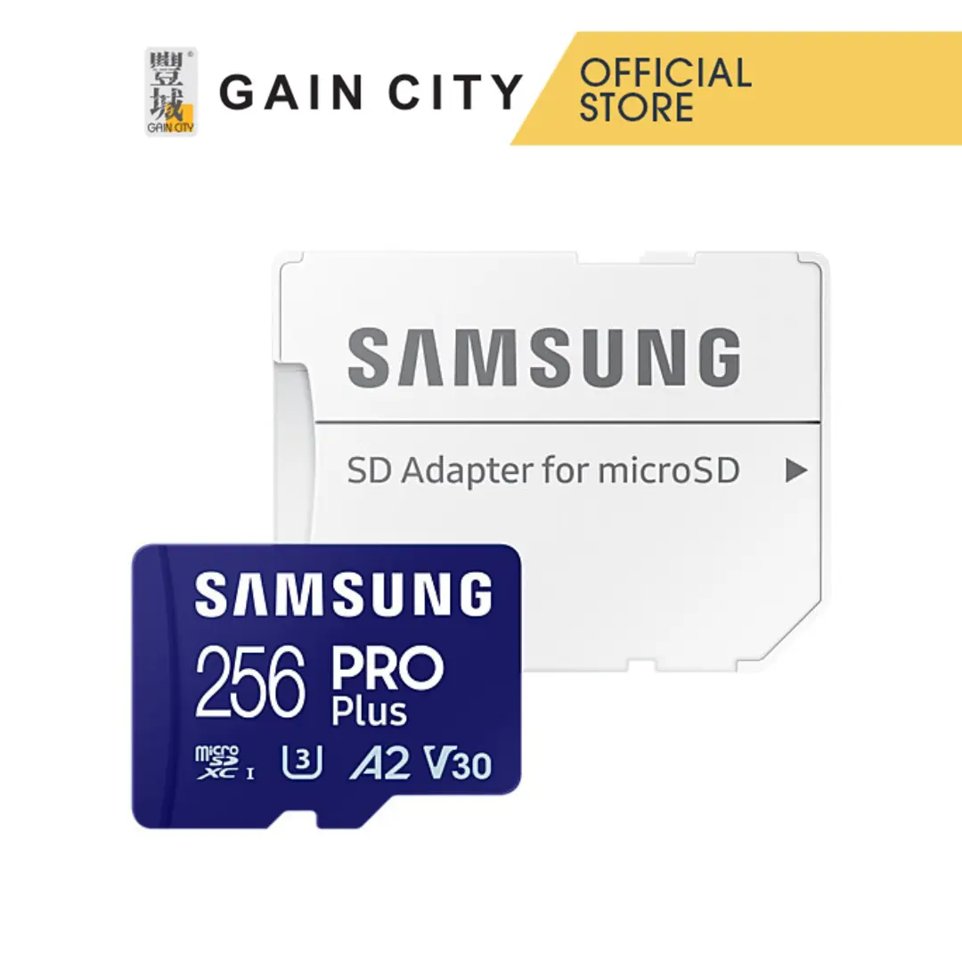 SAMSUNG PRO PLUS MICROSD CARD 256GB | SMARTPHONE | TABLET | DRONE | MB-MD256SA/APC