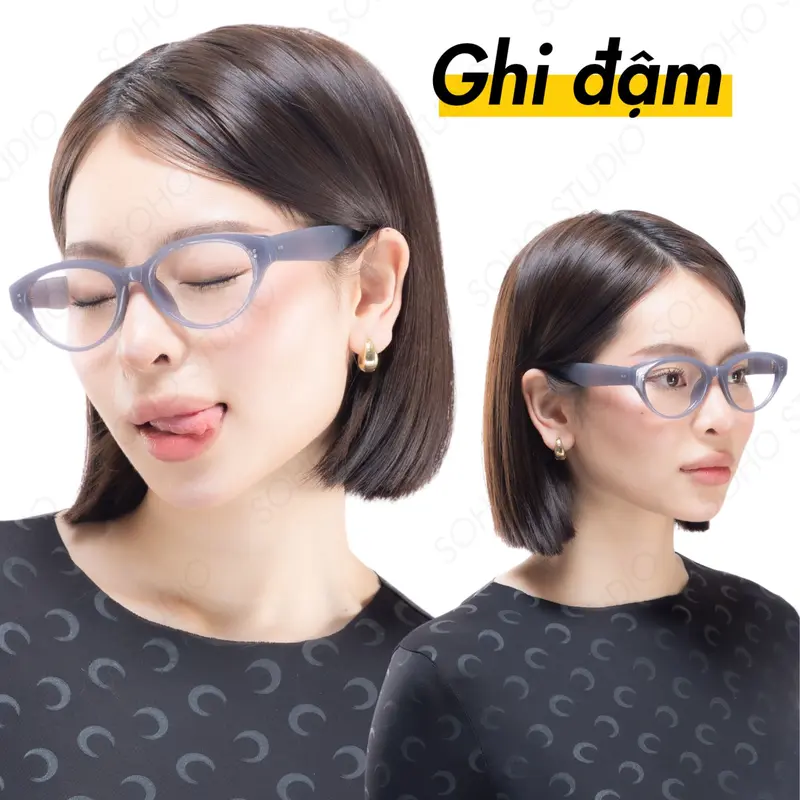 Gọng kính DATE Soho Studio gọng mắt mèo thanh mảnh sang xịn mịn Mắt Kính chống tia UV 5