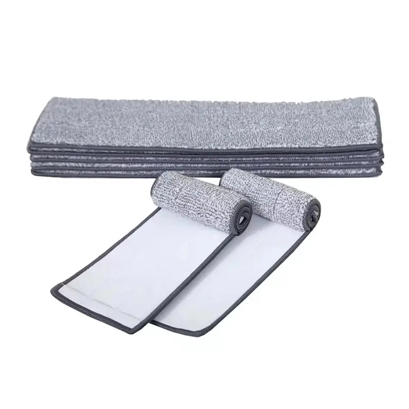 Miếng Đệm Thay Thế Bằng Sợi Nhỏ, Vải Lau Đẩy Bụi, Cho Cây Lau Nhà Bóp Phẳng, Dễ Sử Dụng Và Vệ Sinh 4