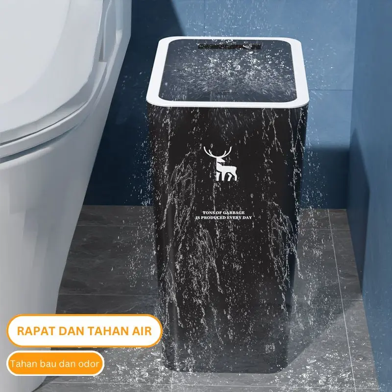 【MADE IN INDONESIA】Dejavu Tempat Sampah Ruang Tamu Tempat Sampah Tertutup Kotak Sampah Kamar Mandi HSB161 2