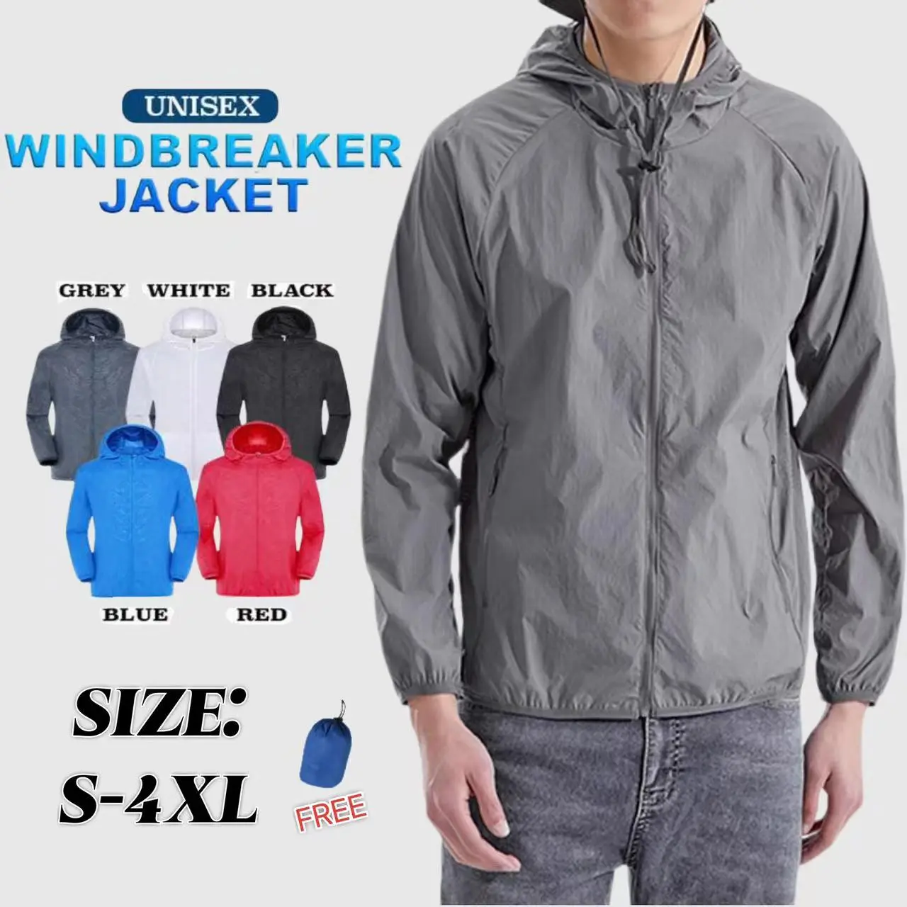 เสื้อแจ็กเก็ต กันลม ระบายอากาศ  สำหรับผู้หญิง และผู้ชาย Clothing Man