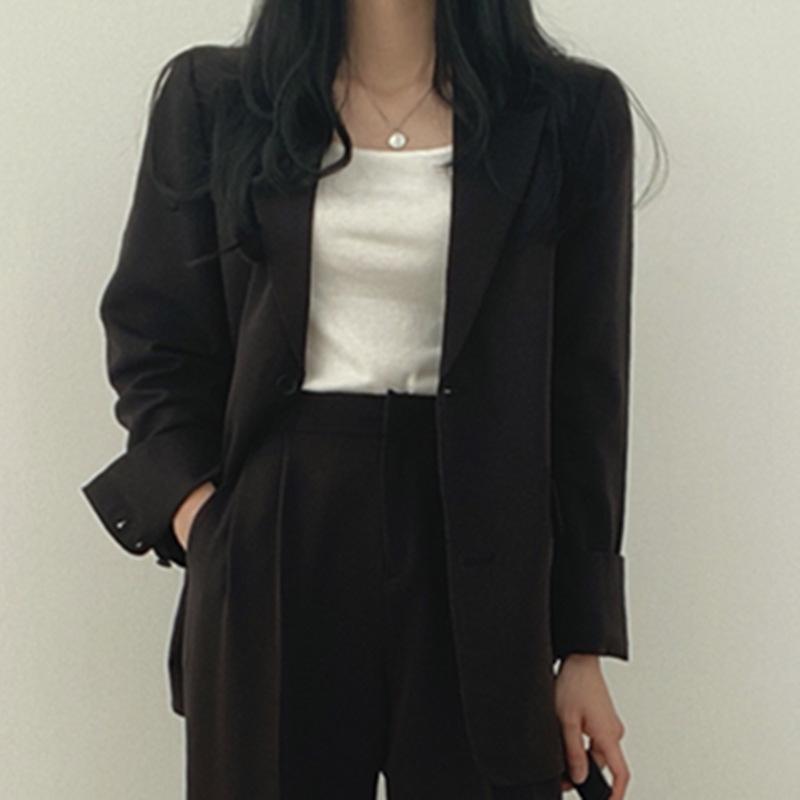Product Introduction of Suit Jacket for Women 2024 Spring New Korean Style Coat Temperament Commute Blue Design Sense Niche Suit for Women 23