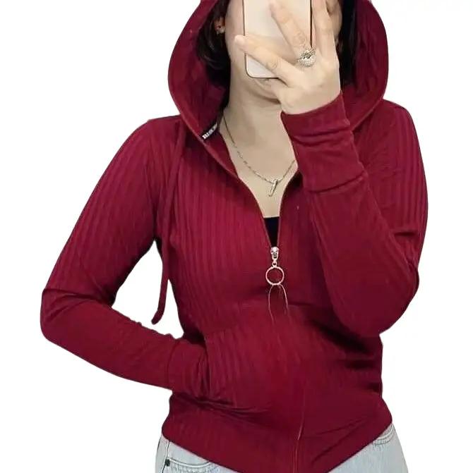 ÁO KHOÁC THUN GÂN ĐŨA CHỐNG NẮNG  GIÁ RẺ Nhung Nữ Women Voi Jacket Jean Top