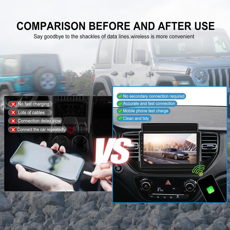 Product Introduction of Universal Original Car Wired CarPlay to Wireless CarPlay External Module (Black) AI2303CP 6