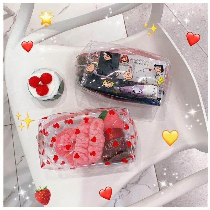 ELBER HL0087 Tas Kosmetik Motif Transparan Pouch Make Up Organizer Bag Serbaguna Y1342 8