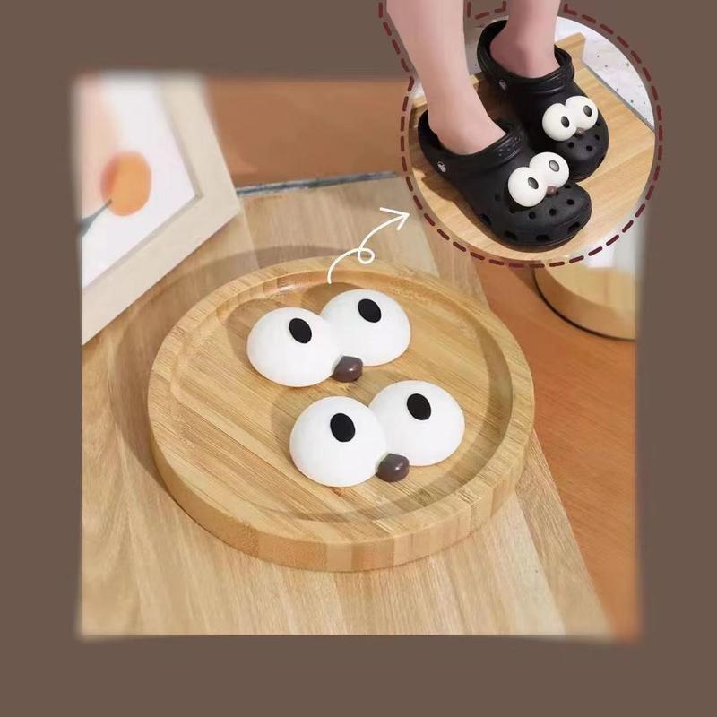 Product Introduction of Charm Giày, Thiết Kế Mắt To Dễ Thương Và Vui Nhộn, Dành Cho Crocs, Đồ Trang Trí Giày, Khóa Giày, Hoa Giày Tự Làm 1