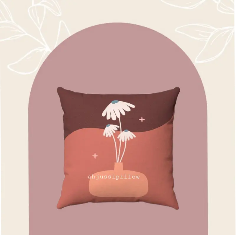 Cover Sarung Bantal Sofa Print 40x40cm Motif Boho Minimalis Aesthetic 0