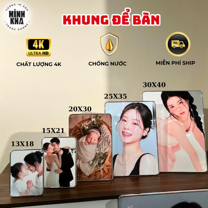 Tranh Ảnh In Theo Nhu Cầu - TẶNG QUÀ CHO ĐƠN TRÊN 250K - Tráng Gương Bo Viền - TẶNG COMBO CHỈNH ẢNH MIỄN PHÍ - Chất Lượng 4K Chống Nước Không Phai Màu Không Mối Mọt - Kèm Móc Treo Giá Đỡ - Decor Treo Tường Để Bàn Trang Trí Khung Tranh Phòng Khách