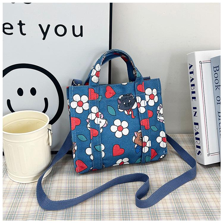 Product Introduction of Thailand Mini Gentle Women Canvas Mini Bag 2024 New Tote Casual Crossbody Shoulder Bag 13