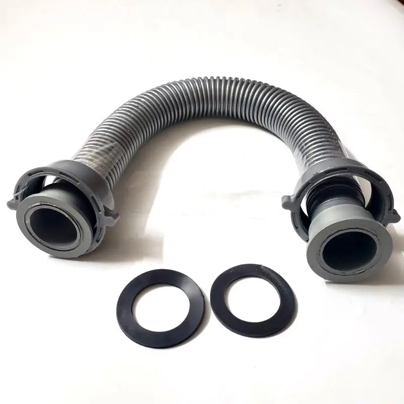 Dây ruột gà xả rửa chén, bát 1 hộc, 2 hộc răng 49, răng 60 nhựa xám 6