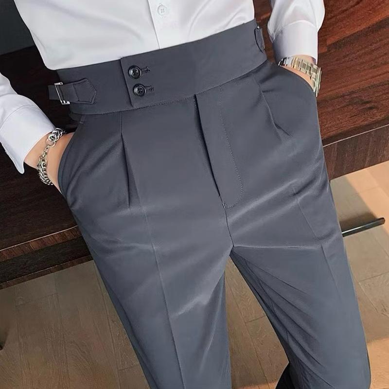 Quần Âu Nam Cạp Cao Sidetab Mặc Đi Chơi,Quần Âu Công Sở Sang Trọng Lịch Lãm Chất Cotton Co Giãn 3