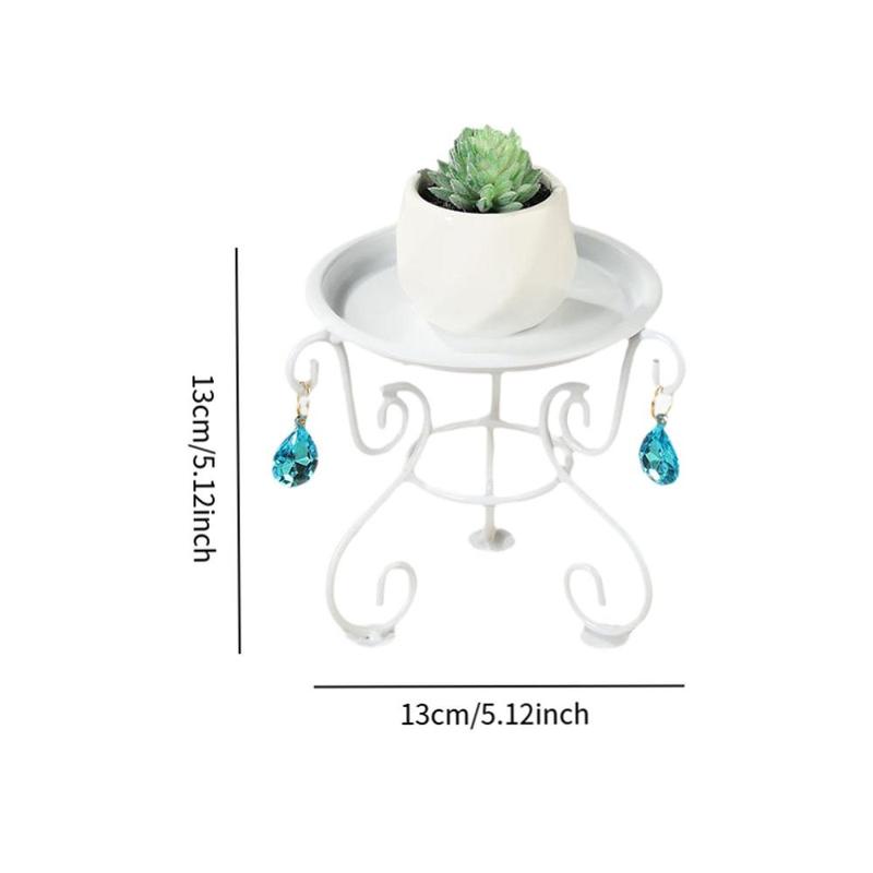 Product Introduction of Plant Stand for Flower Pot with Hanging Beads Supports Rack for Courtyard 0